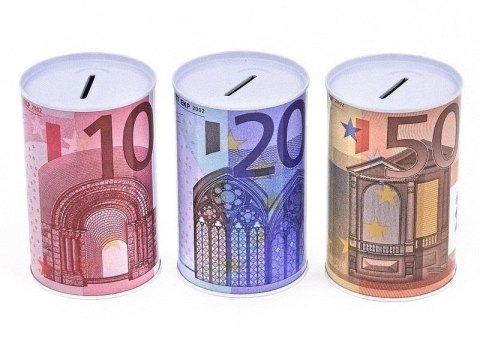 Skarbonka metalowa ealuta euro MIX Skarbonka metalowa ealuta euro MIX