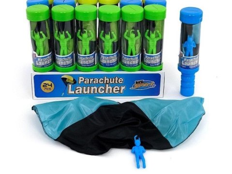 Spadochron z wyrzutnią w tubie 20cm (24szt) Spadochron z wyrzutnią w tubie 20cm (24szt)