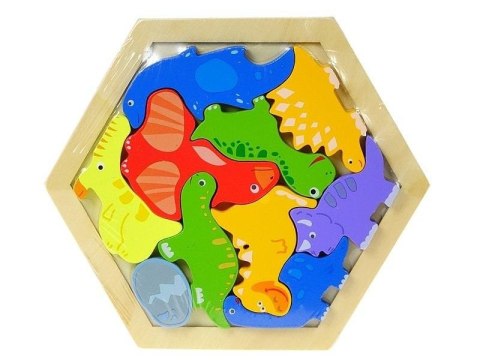 Układanka drewniana puzzle dinozaury Układanka drewniana puzzle dinozaury