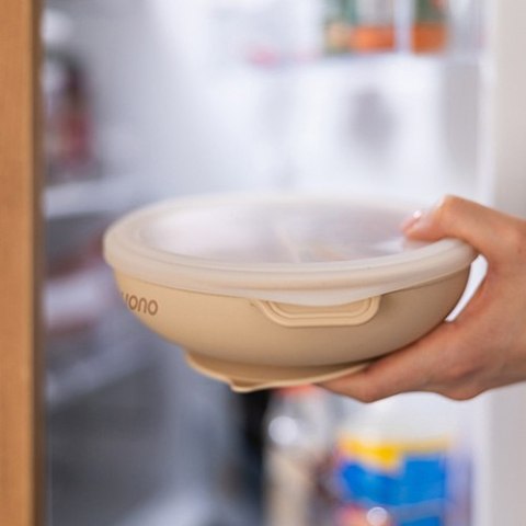 1661/03 TALERZ SILIKONOWY Z PRZYSSAWKĄ I PRZYKRYWKĄ BEŻOWY 1661/03 TALERZ SILIKONOWY Z PRZYSSAWKĄ I PRZYKRYWKĄ BEŻOWY