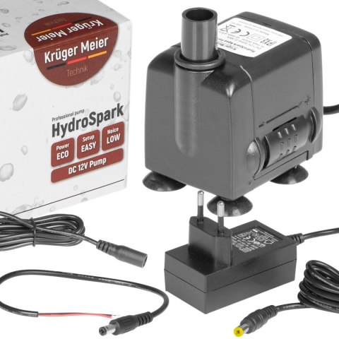 Kruger Meier HydroSpark All Connect - pompa wody 450l/h 12V i 230V Kruger Meier HydroSpark All Connect - pompa wody 450l/h 12V i 230V