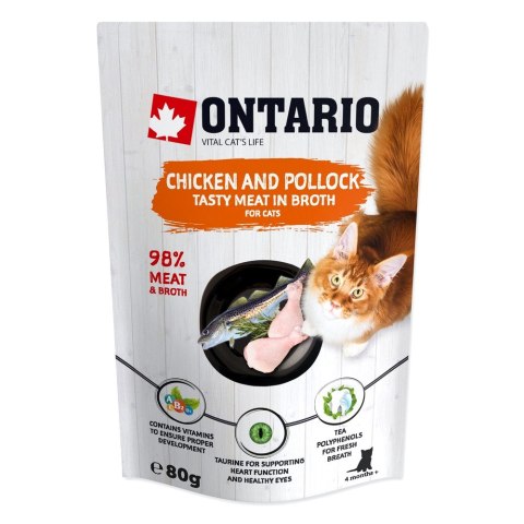 ONTARIO saszetka Kurczak i dorsz w rosole opak. 15x80g (213-30320) ONTARIO saszetka Kurczak i dorsz w rosole opak. 15x80g (213-30320)
