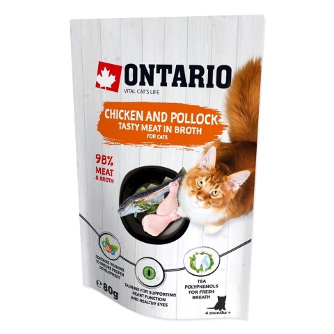 ONTARIO saszetka Kurczak i dorsz w rosole opak. 15x80g (213-30320) ONTARIO saszetka Kurczak i dorsz w rosole opak. 15x80g (213-30320)
