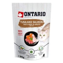 ONTARIO saszetka tuńczyk i łosoś w rosole opak. 15x80g (213-30730)