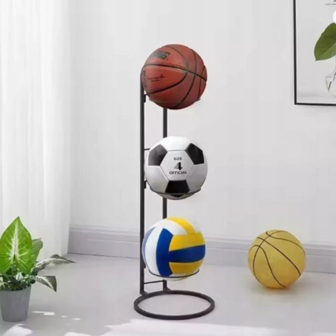 Pionowy stojak na 3 piłki organizer metalowy stojący 254 Pionowy stojak na 3 piłki organizer metalowy stojący 254