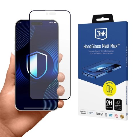 3mk HardGlass Matt Max - Matowe szkło hartowane do iPhone 17 Air 3mk HardGlass Matt Max - Matowe szkło hartowane do iPhone 17 Air