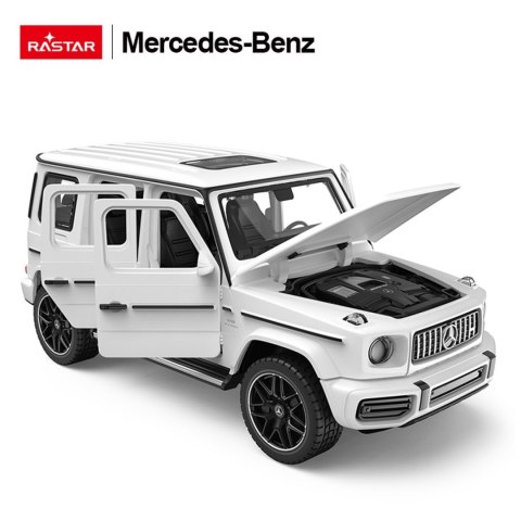 Autko Metalowe 1/32 Mercedes-Benz AMG G63 z Dźwiękiem Białe RASTAR Autko Metalowe 1/32 Mercedes-Benz AMG G63 z Dźwiękiem Białe RASTAR