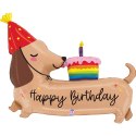 Balon foliowy „Happy BDay" Jamnik 94 cm