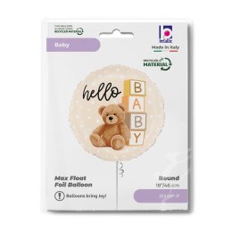 Balon foliowy Hello Baby Teddy Bear Brązowy 45 cm
