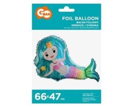 Balon foliowy SYRENKA holo 66 cm