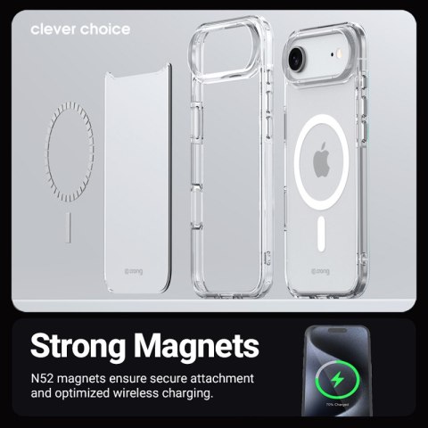 Crong Clear MAG Cover - Etui MagSafe iPhone 17 Pro (przezroczysty) Crong Clear MAG Cover - Etui MagSafe iPhone 17 Pro (przezroczysty)