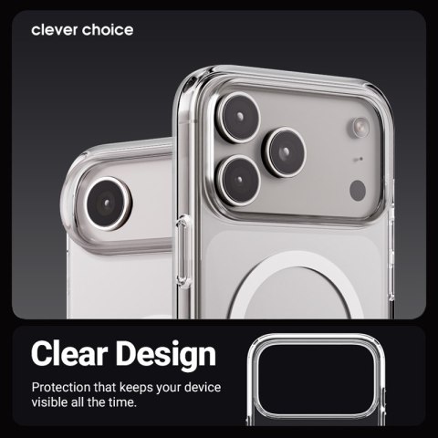 Crong Clear MAG Cover - Etui MagSafe iPhone 17 Pro (przezroczysty) Crong Clear MAG Cover - Etui MagSafe iPhone 17 Pro (przezroczysty)