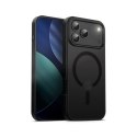 Crong Hybrid Frost MAG Cover - Etui MagSafe iPhone 17 Pro Max (czarny)