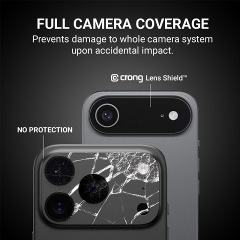 Crong Lens Shield - Szkło na aparat i obiektyw iPhone 17 Air Crong Lens Shield - Szkło na aparat i obiektyw iPhone 17 Air