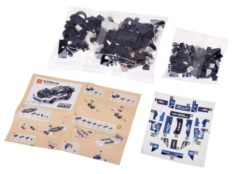 Klocki techniczne Sportowe auto GRANATOWE 164-elementy + naklejki ZA5745 Klocki techniczne Sportowe auto GRANATOWE 164-elementy + naklejki ZA5745
