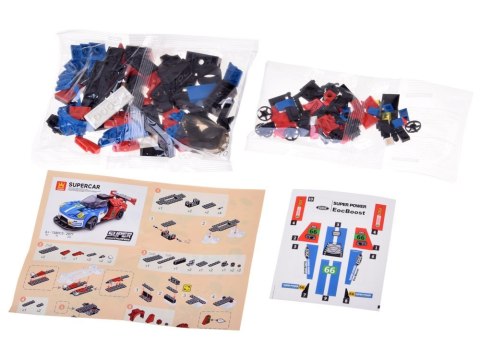 Klocki techniczne Sportowe auto NIEBIESKO-CZERWONE 138-elementów ZA5744 Klocki techniczne Sportowe auto NIEBIESKO-CZERWONE 138-elementów ZA5744