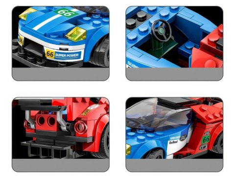 Klocki techniczne Sportowe auto NIEBIESKO-CZERWONE 138-elementów ZA5744 Klocki techniczne Sportowe auto NIEBIESKO-CZERWONE 138-elementów ZA5744