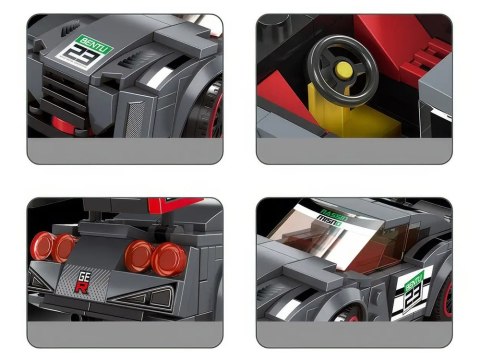 Klocki techniczne Sportowe auto SZARE 166-elementów + naklejki ZA5743 Klocki techniczne Sportowe auto SZARE 166-elementów + naklejki ZA5743