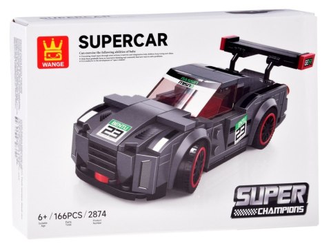 Klocki techniczne Sportowe auto SZARE 166-elementów + naklejki ZA5743 Klocki techniczne Sportowe auto SZARE 166-elementów + naklejki ZA5743