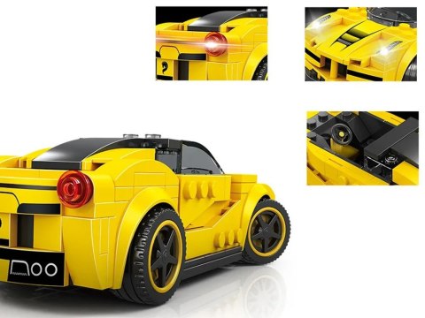 Klocki techniczne Sportowe auto ŻÓŁTE 143-elementy + naklejki ZA5742 Klocki techniczne Sportowe auto ŻÓŁTE 143-elementy + naklejki ZA5742