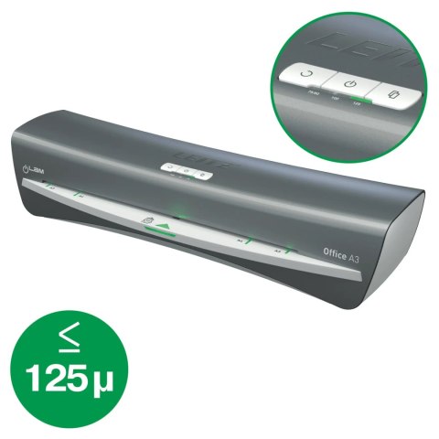 Laminator iLam OFFICE A3 230V srebrny 72530084 LEITZ Laminator iLam OFFICE A3 230V srebrny 72530084 LEITZ