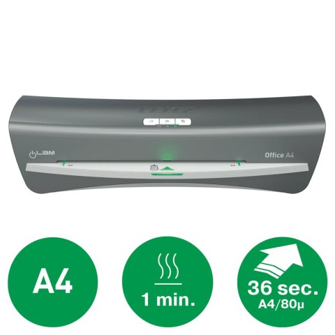 Laminator iLam OFFICE A4 230V srebrny 72510084 LEITZ Laminator iLam OFFICE A4 230V srebrny 72510084 LEITZ