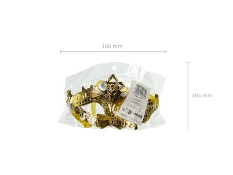 Maska karnawałowa Złota 17x9 cm