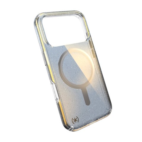 Speck Presidio Lux MagSafe - Etui iPhone 17 Pro (Hyper Mirror Glitter / Silver Metallic)