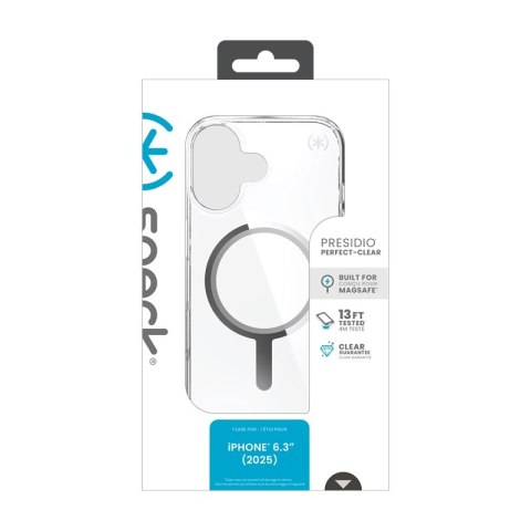 Speck Presidio Perfect Clear MagSafe - Etui iPhone 17 (Clear / Silver) Speck Presidio Perfect Clear MagSafe - Etui iPhone 17 (Clear / Silver)