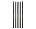 Świeczki urodzinowe czarno złote, 16,5 cm, 6 szt.