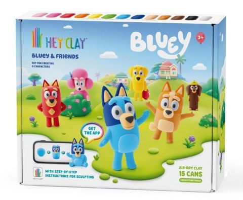 Hey Clay Bluey + akcesoria 15-pak Hey Clay Bluey + akcesoria 15-pak