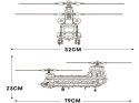 Reobrix Licencjonowane Klocki Helikopter CH-47 Chinook 1458 ele ZA5802