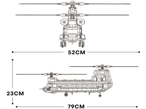Reobrix Licencjonowane Klocki Helikopter CH-47 Chinook 1458 ele ZA5802 Reobrix Licencjonowane Klocki Helikopter CH-47 Chinook 1458 ele ZA5802