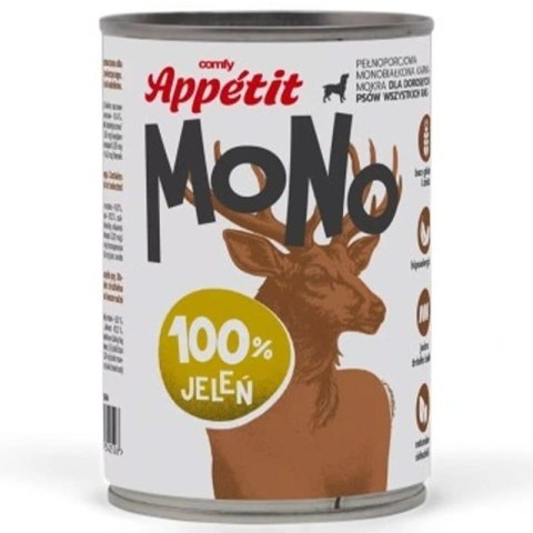 Comfy Appetit MONO 100% Jeleń - Naturalna karma hipoalergiczna dla psów Comfy Appetit MONO 100% Jeleń - Naturalna karma hipoalergiczna dla psów