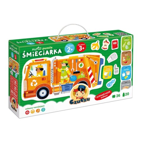 CzuCzu Moto puzzle Śmieciarka 2+,3+ CzuCzu Moto puzzle Śmieciarka 2+,3+
