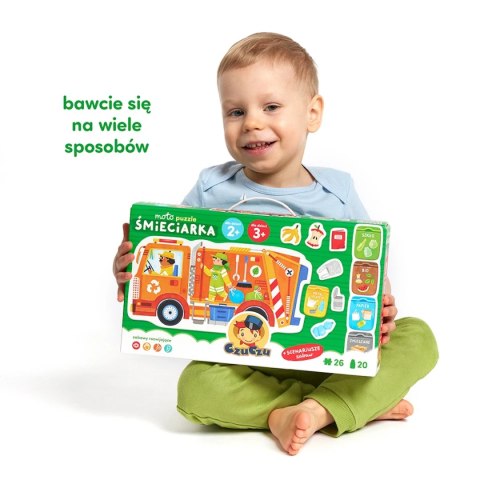 CzuCzu Moto puzzle Śmieciarka 2+,3+ CzuCzu Moto puzzle Śmieciarka 2+,3+