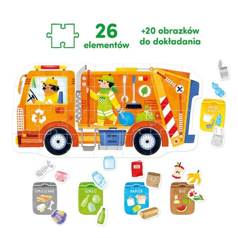 CzuCzu Moto puzzle Śmieciarka 2+,3+ CzuCzu Moto puzzle Śmieciarka 2+,3+