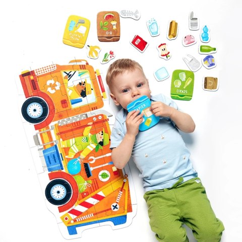CzuCzu Moto puzzle Śmieciarka 2+,3+ CzuCzu Moto puzzle Śmieciarka 2+,3+