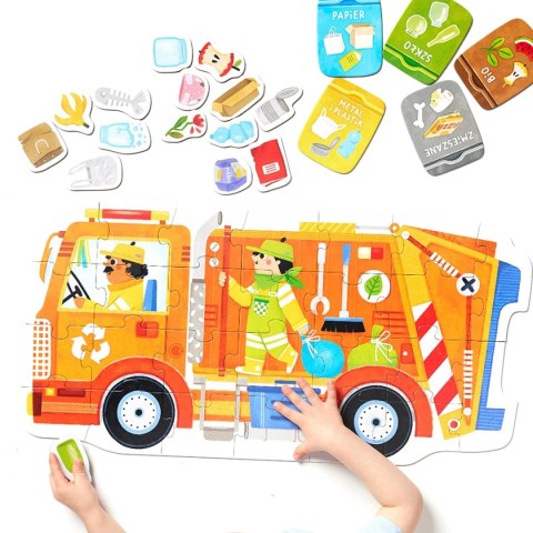 CzuCzu Moto puzzle Śmieciarka 2+,3+ CzuCzu Moto puzzle Śmieciarka 2+,3+