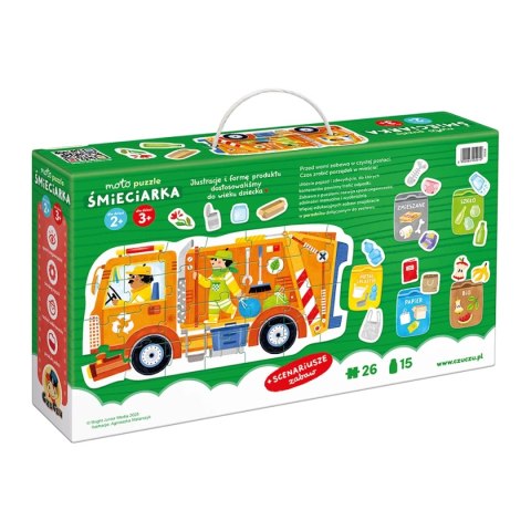 CzuCzu Moto puzzle Śmieciarka 2+,3+ CzuCzu Moto puzzle Śmieciarka 2+,3+