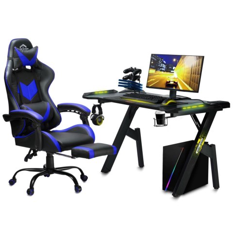 Fotel biurowy dla gracza Sofotel Cerber czarno-niebieski Fotel biurowy dla gracza Sofotel Cerber czarno-niebieski