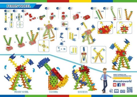 Incastro Fairground 3w1 150 el. - Klocki konstrukcyjne Incastro Fairground 3w1 150 el. - Klocki konstrukcyjne