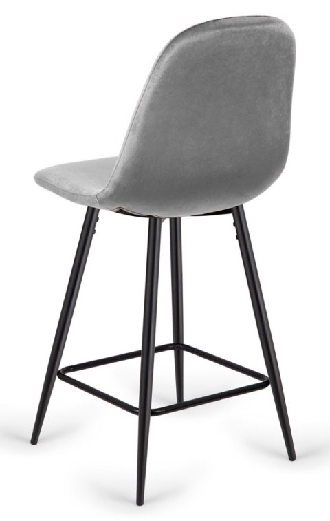 Krzesło barowe AVA GREY VELVET hoker BAR Krzesło barowe AVA GREY VELVET hoker BAR