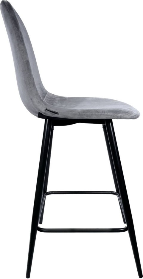 Krzesło barowe AVA GREY VELVET hoker BAR Krzesło barowe AVA GREY VELVET hoker BAR