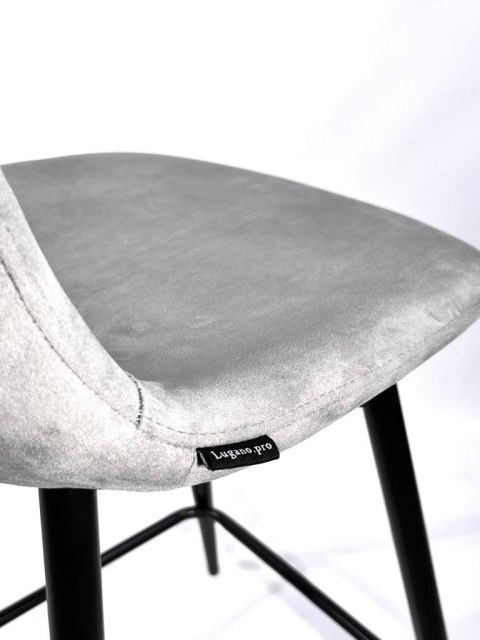 Krzesło barowe AVA GREY VELVET hoker BAR Krzesło barowe AVA GREY VELVET hoker BAR