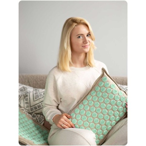 Mata do akupresury z kolcami Neo-Sport 190201 szaro-miętowa Mata do akupresury z kolcami Neo-Sport 190201 szaro-miętowa