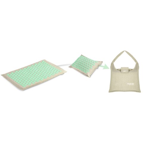 Mata do akupresury z kolcami Neo-Sport 190201 szaro-miętowa Mata do akupresury z kolcami Neo-Sport 190201 szaro-miętowa