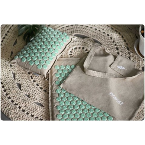 Mata do akupresury z kolcami Neo-Sport 190201 szaro-miętowa Mata do akupresury z kolcami Neo-Sport 190201 szaro-miętowa