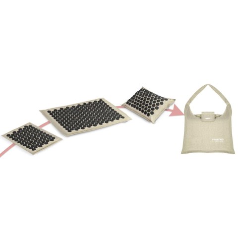 Mata do akupresury z kolcami Neo-Sport NS-902 szaro-czarna Mata do akupresury z kolcami Neo-Sport NS-902 szaro-czarna