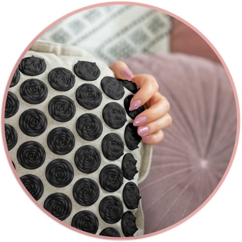 Mata do akupresury z kolcami Neo-Sport NS-902 szaro-czarna Mata do akupresury z kolcami Neo-Sport NS-902 szaro-czarna